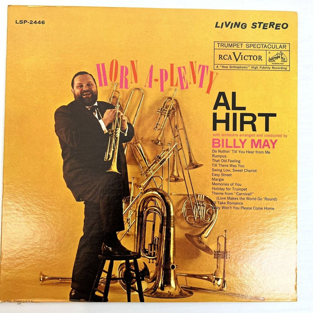Al Hirt Horn A Plenty Jazz Album Vinyl LP Music RCA 1962 Trumpet Instrumental